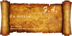 Fa Attila névjegykártya
